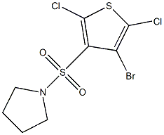 1-[(4-bromo-2,5-dichloro-3-thienyl)sulfonyl]pyrrolidine 구조식 이미지