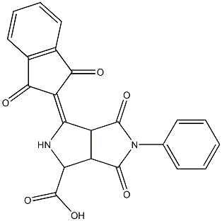 3-(1,3-dioxo-1,3-dihydro-2H-inden-2-yliden)-4,6-dioxo-5-phenyloctahydropyrrolo[3,4-c]pyrrole-1-carboxylic acid Structure