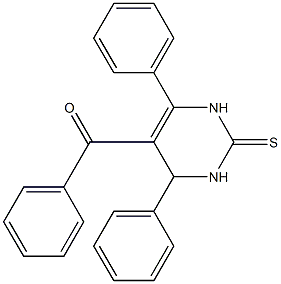 (4,6-diphenyl-2-thioxo-1,2,3,4-tetrahydropyrimidin-5-yl)(phenyl)methanone Structure