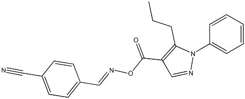 4-[({[(1-phenyl-5-propyl-1H-pyrazol-4-yl)carbonyl]oxy}imino)methyl]benzonitrile 구조식 이미지