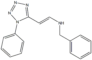 N1-benzyl-2-(1-phenyl-1H-1,2,3,4-tetraazol-5-yl)eth-1-en-1-amine 구조식 이미지