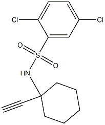 N1-(1-eth-1-ynylcyclohexyl)-2,5-dichlorobenzene-1-sulfonamide 구조식 이미지