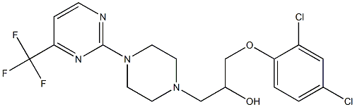 1-(2,4-dichlorophenoxy)-3-{4-[4-(trifluoromethyl)pyrimidin-2-yl]piperazino}propan-2-ol 구조식 이미지