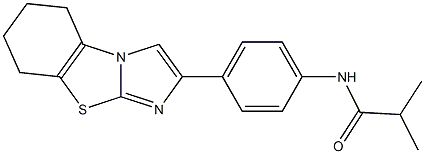 2-methyl-N-[4-(5,6,7,8-tetrahydroimidazo[2,1-b][1,3]benzothiazol-2-yl)phenyl]propanamide Structure