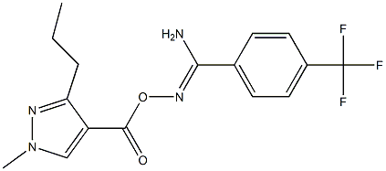 O1-[(1-methyl-3-propyl-1H-pyrazol-4-yl)carbonyl]-4-(trifluoromethyl)benzene-1-carbohydroximamide 구조식 이미지