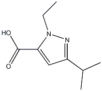 1-ethyl-3-isopropyl-1H-pyrazole-5-carboxylic acid Structure