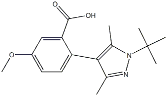 2-[1-(tert-butyl)-3,5-dimethyl-1H-pyrazol-4-yl]-5-methoxybenzoic acid 구조식 이미지
