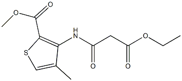 methyl 3-[(3-ethoxy-3-oxopropanoyl)amino]-4-methylthiophene-2-carboxylate 구조식 이미지