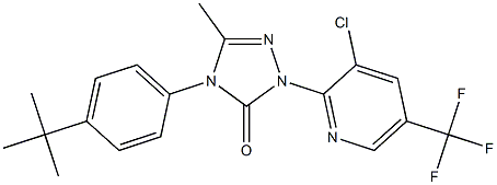 4-[4-(tert-butyl)phenyl]-2-[3-chloro-5-(trifluoromethyl)-2-pyridinyl]-5-methyl-2,4-dihydro-3H-1,2,4-triazol-3-one Structure