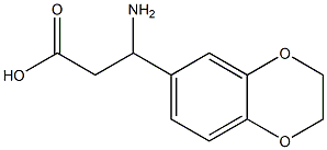 3-amino-3-(2,3-dihydro-1,4-benzodioxin-6-yl)propanoic acid 구조식 이미지