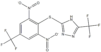 3-{[2,6-dinitro-4-(trifluoromethyl)phenyl]thio}-5-(trifluoromethyl)-4H-1,2, 4-triazole 구조식 이미지