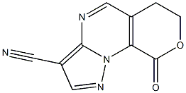9-oxo-6,9-dihydro-7H-pyrano[4,3-e]pyrazolo[1,5-a]pyrimidine-3-carbonitrile Structure