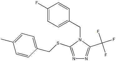 4-(4-fluorobenzyl)-3-[(4-methylbenzyl)sulfanyl]-5-(trifluoromethyl)-4H-1,2,4-triazole Structure