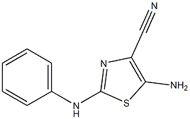 5-amino-2-anilino-1,3-thiazole-4-carbonitrile Structure