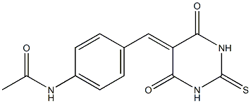 N1-{4-[(4,6-dioxo-2-thioxohexahydropyrimidin-5-yliden)methyl]phenyl}acetamide 구조식 이미지