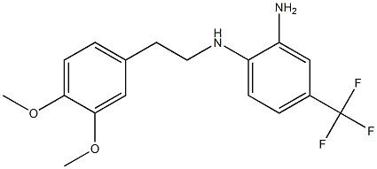 N1-(3,4-dimethoxyphenethyl)-4-(trifluoromethyl)benzene-1,2-diamine 구조식 이미지