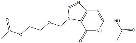 2-{[2-(acetylamino)-6-oxo-6,7-dihydro-1H-purin-7-yl]methoxy}ethyl acetate 구조식 이미지