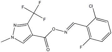 4-[({[(2-chloro-6-fluorophenyl)methylene]amino}oxy)carbonyl]-1-methyl-3-(trifluoromethyl)-1H-pyrazole 구조식 이미지