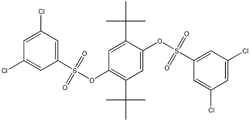 2,5-di(tert-butyl)-4-{[(3,5-dichlorophenyl)sulfonyl]oxy}phenyl 3,5-dichlorobenzene-1-sulfonate Structure