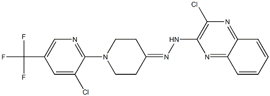 1-[3-chloro-5-(trifluoromethyl)-2-pyridinyl]tetrahydro-4(1H)-pyridinone N-(3-chloro-2-quinoxalinyl)hydrazone Structure