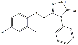 5-[(4-chloro-2-methylphenoxy)methyl]-4-phenyl-2,4-dihydro-3H-1,2,4-triazole-3-thione Structure