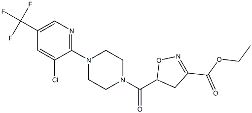 ethyl 5-({4-[3-chloro-5-(trifluoromethyl)-2-pyridinyl]piperazino}carbonyl)-4,5-dihydro-3-isoxazolecarboxylate 구조식 이미지