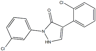 4-(2-chlorophenyl)-2-(3-chlorophenyl)-1,2-dihydro-3H-pyrazol-3-one 구조식 이미지