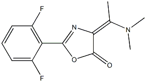 2-(2,6-difluorophenyl)-4-[(E)-1-(dimethylamino)ethylidene]-1,3-oxazol-5(4H)-one Structure