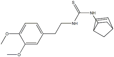 N-bicyclo[2.2.1]hept-5-en-2-yl-N'-(3,4-dimethoxyphenethyl)thiourea Structure