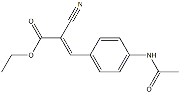 ethyl 3-[4-(acetylamino)phenyl]-2-cyanoacrylate 구조식 이미지