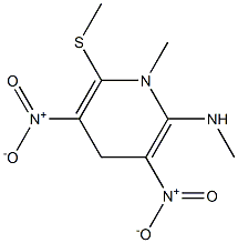 N2,1-dimethyl-6-(methylthio)-3,5-dinitro-1,4-dihydropyridin-2-amine 구조식 이미지