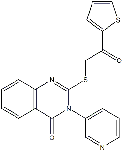 2-{[2-oxo-2-(2-thienyl)ethyl]thio}-3-(3-pyridyl)-3,4-dihydroquinazolin-4-one 구조식 이미지