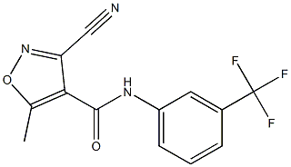 3-cyano-5-methyl-N-[3-(trifluoromethyl)phenyl]-4-isoxazolecarboxamide Structure