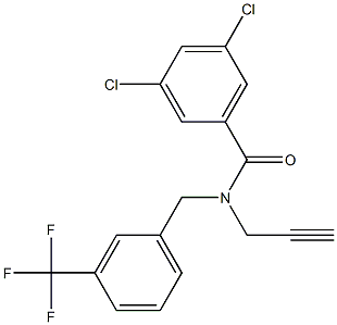 3,5-dichloro-N-(2-propynyl)-N-[3-(trifluoromethyl)benzyl]benzenecarboxamide Structure
