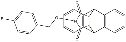 17-[(4-fluorobenzyl)oxy]-17-azapentacyclo[6.6.5.0~2,7~.0~9,14~.0~15,19~]nonadeca-2(7),3,5,9(14),10,12-hexaene-16,18-dione 구조식 이미지