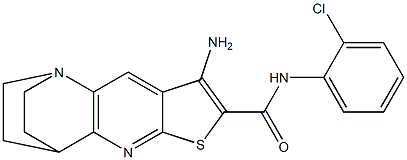 5-amino-N-(2-chlorophenyl)-7-thia-1,9-diazatetracyclo[9.2.2.0~2,10~.0~4,8~]pentadeca-2(10),3,5,8-tetraene-6-carboxamide Structure