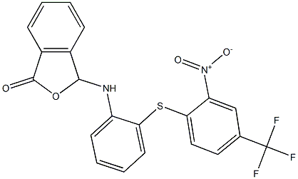 3-(2-{[2-nitro-4-(trifluoromethyl)phenyl]thio}anilino)-1,3-dihydroisobenzofuran-1-one Structure