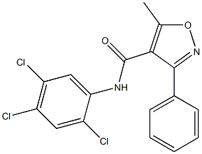 N4-(2,4,5-trichlorophenyl)-5-methyl-3-phenyl-4-isoxazolecarboxamide 구조식 이미지