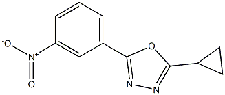 2-cyclopropyl-5-(3-nitrophenyl)-1,3,4-oxadiazole 구조식 이미지