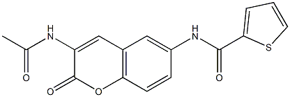N2-[3-(acetylamino)-2-oxo-2H-chromen-6-yl]thiophene-2-carboxamide 구조식 이미지