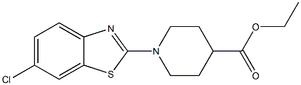 ethyl 1-(6-chloro-1,3-benzothiazol-2-yl)piperidine-4-carboxylate 구조식 이미지