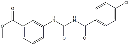 methyl 3-({[(4-chlorobenzoyl)amino]carbonyl}amino)benzoate Structure