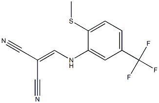 2-{[2-(methylthio)-5-(trifluoromethyl)anilino]methylidene}malononitrile 구조식 이미지