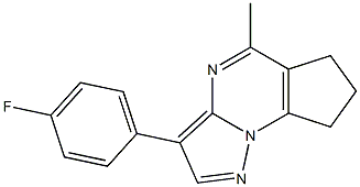 3-(4-fluorophenyl)-5-methyl-7,8-dihydro-6H-cyclopenta[e]pyrazolo[1,5-a]pyrimidine 구조식 이미지