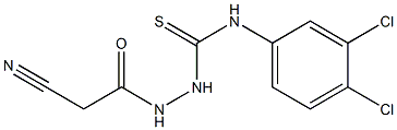 2-(2-cyanoacetyl)-N-(3,4-dichlorophenyl)hydrazine-1-carbothioamide Structure