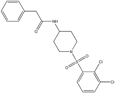 N-{1-[(2,3-dichlorophenyl)sulfonyl]piperidin-4-yl}-2-phenylacetamide Structure