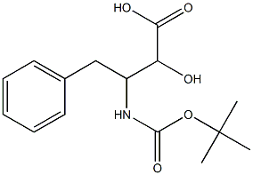 3-[(tert-butoxycarbonyl)amino]-2-hydroxy-4-phenylbutanoic acid 구조식 이미지