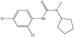 N-cyclopentyl-N'-(2,4-dichlorophenyl)-N-methylurea 구조식 이미지