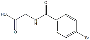 2-[(4-bromobenzoyl)amino]acetic acid Structure