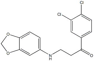 3-(1,3-benzodioxol-5-ylamino)-1-(3,4-dichlorophenyl)-1-propanone 구조식 이미지